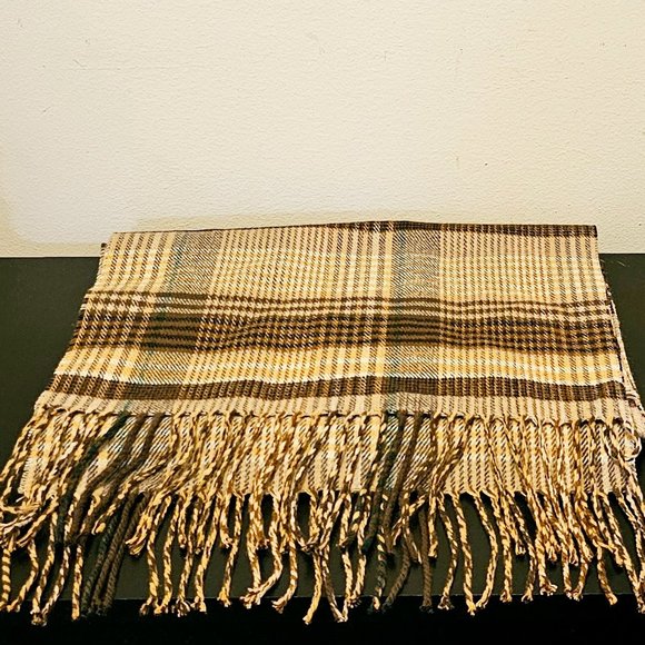 Brown Plaid Unisex Scarf - Picture 5 of 5